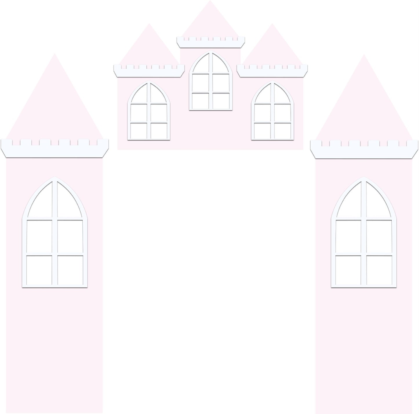 3 Piece Pink & White Castle