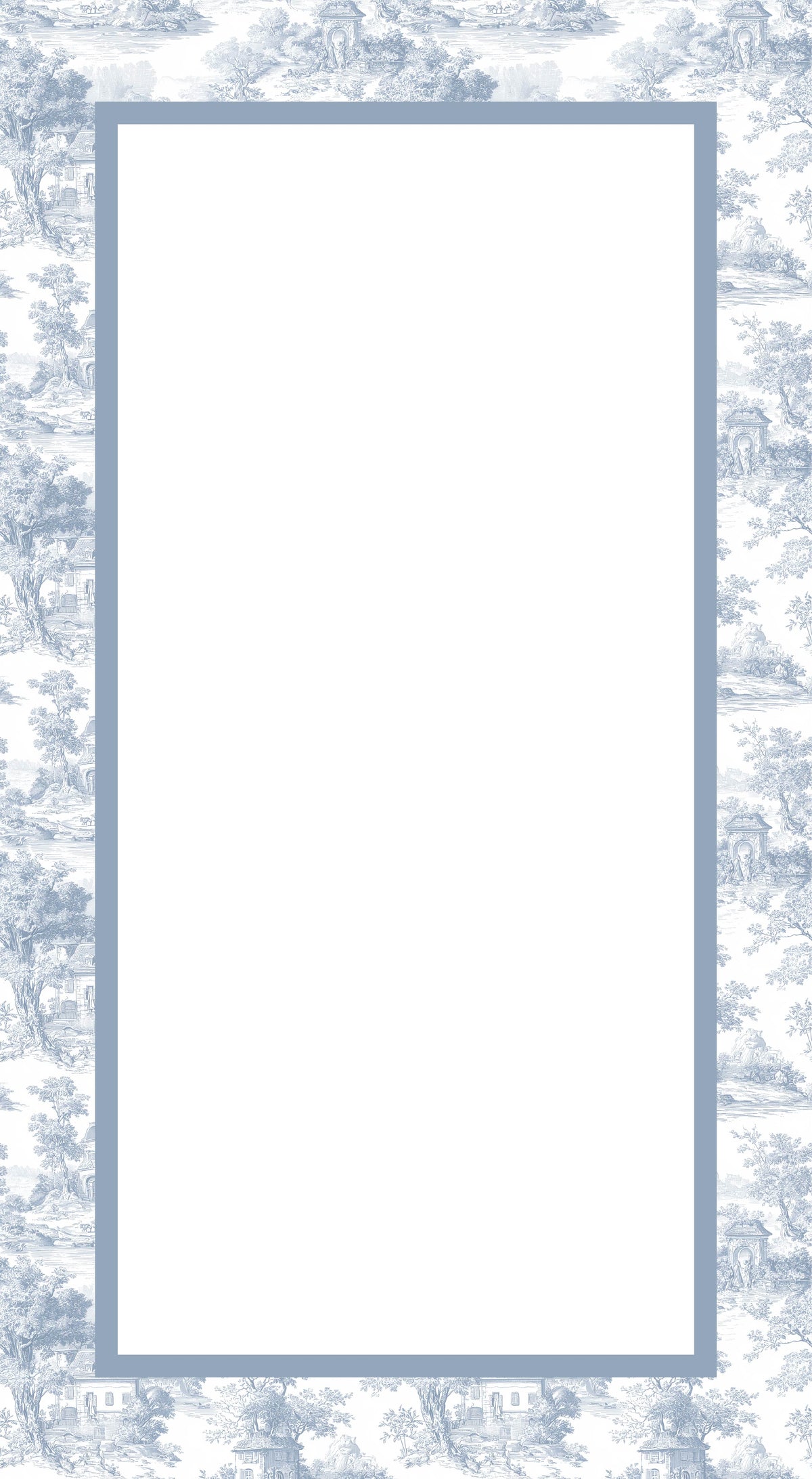 Blue French Toile Rectangle Sailboard