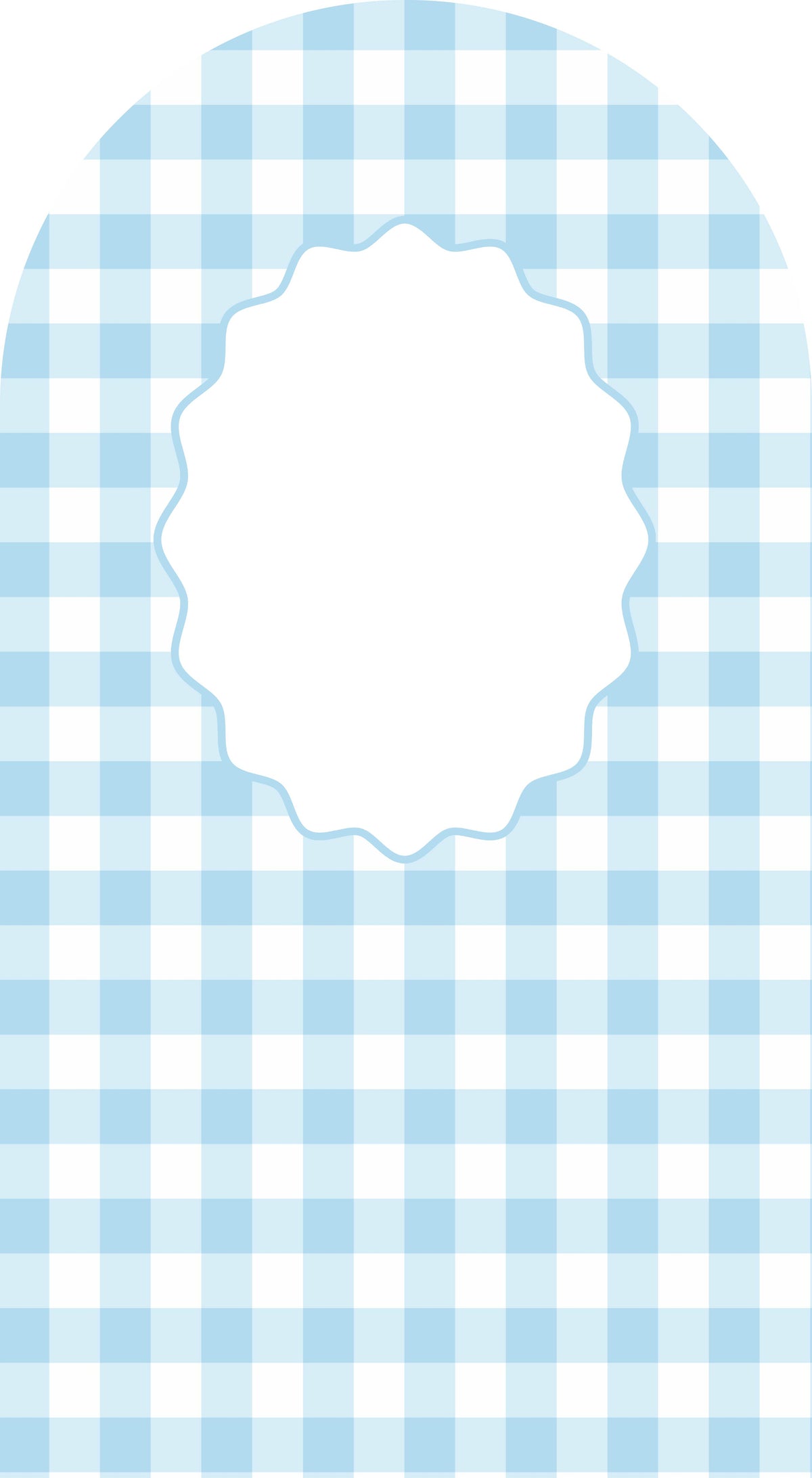 Blue Gingham Sailboard With Frame