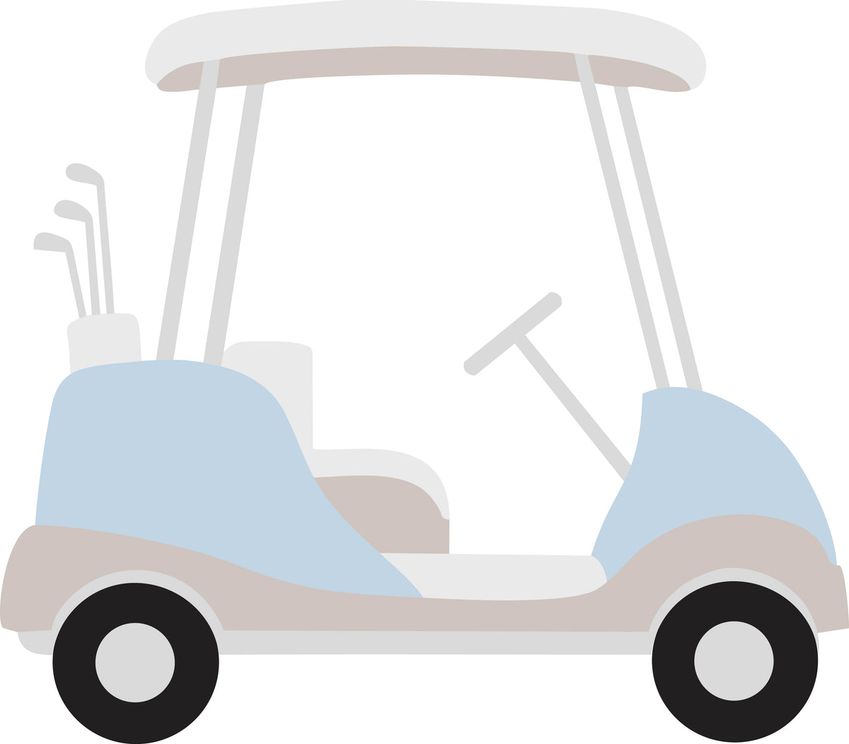 Blue Golf Cart