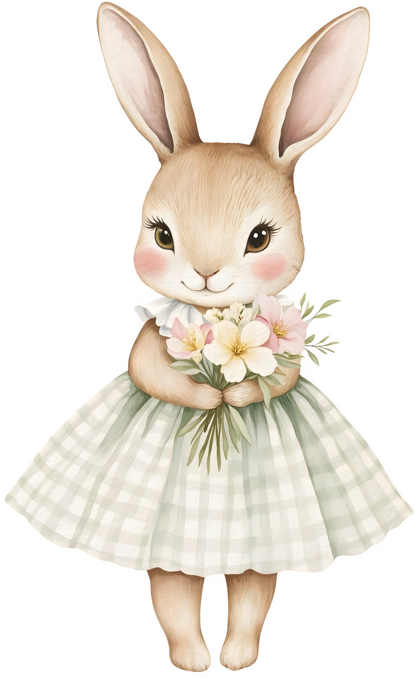 Green Gingham Bunny