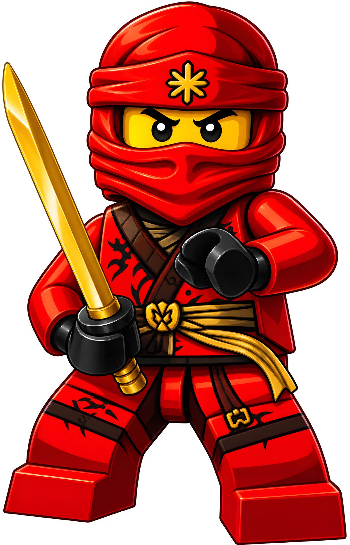 Ninja Brick Man Red