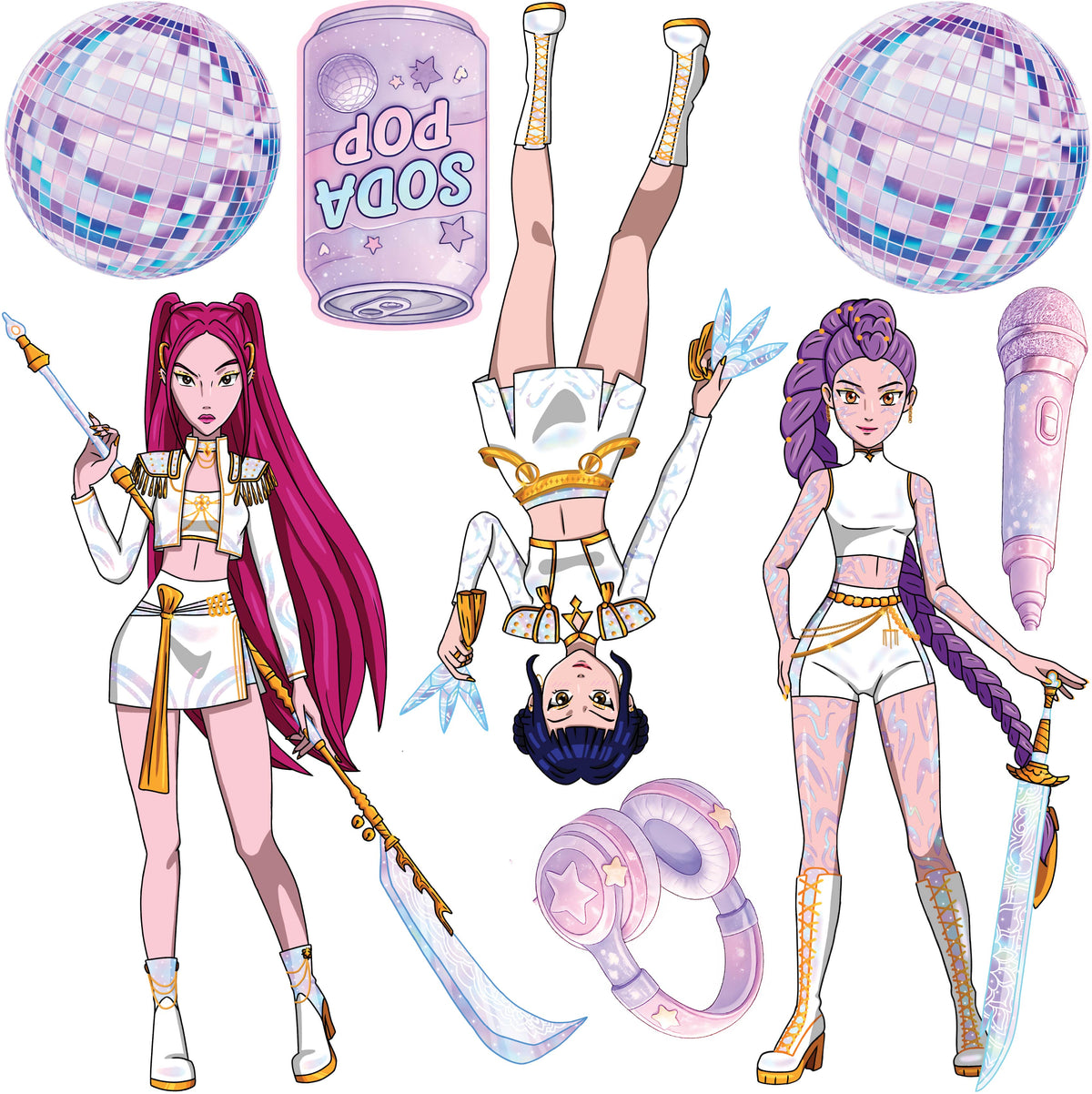 Mini - Pastel Demon Hunter Girls