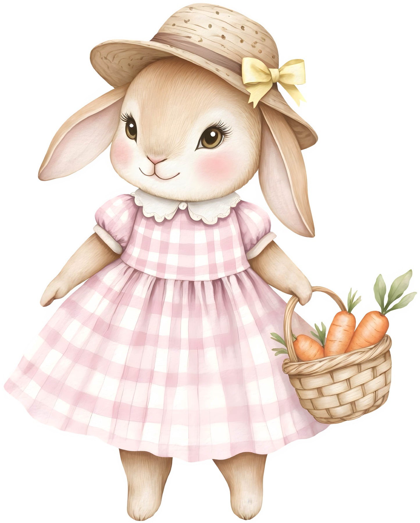 Pink Gingham Bunny