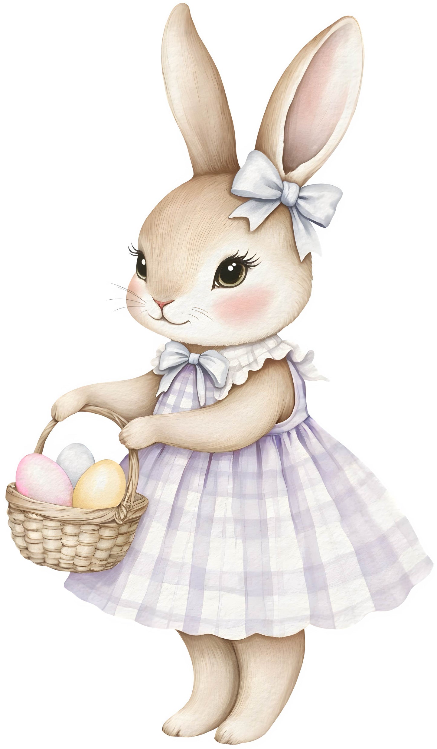 Purple Gingham Bunny
