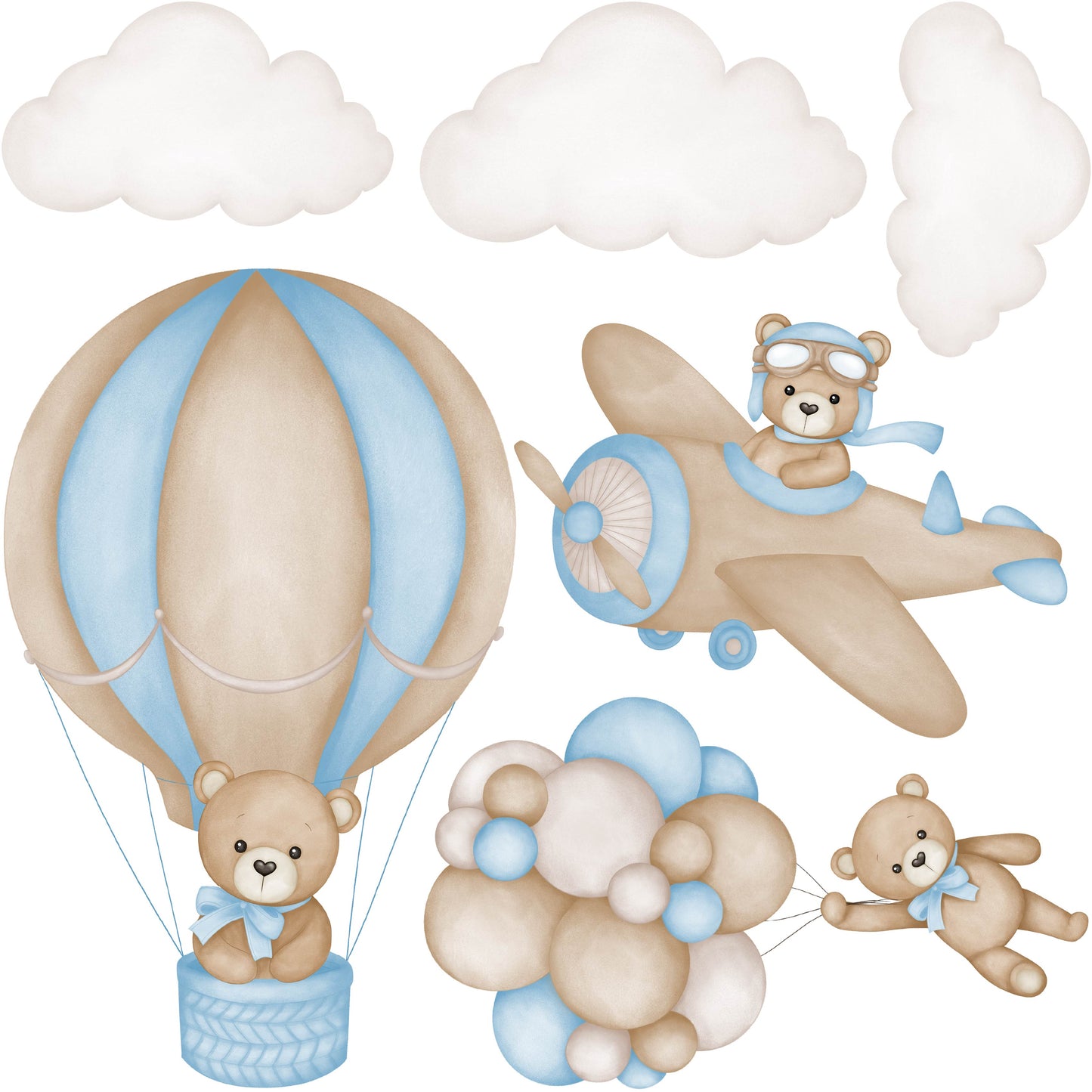 Mini - Up In The Clouds Blue Bear