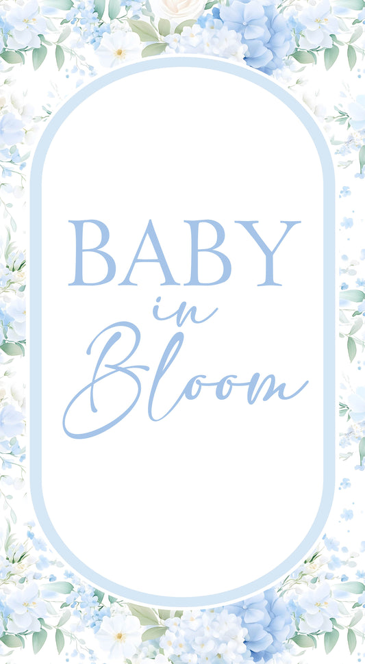 Blue Baby In Bloom Floral Sailboard