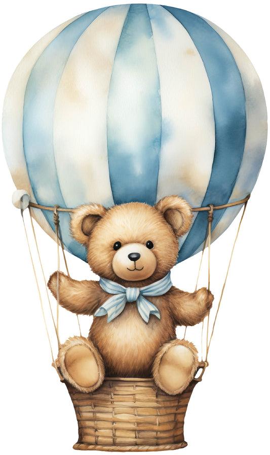 Blue Hot Air Balloon Bear