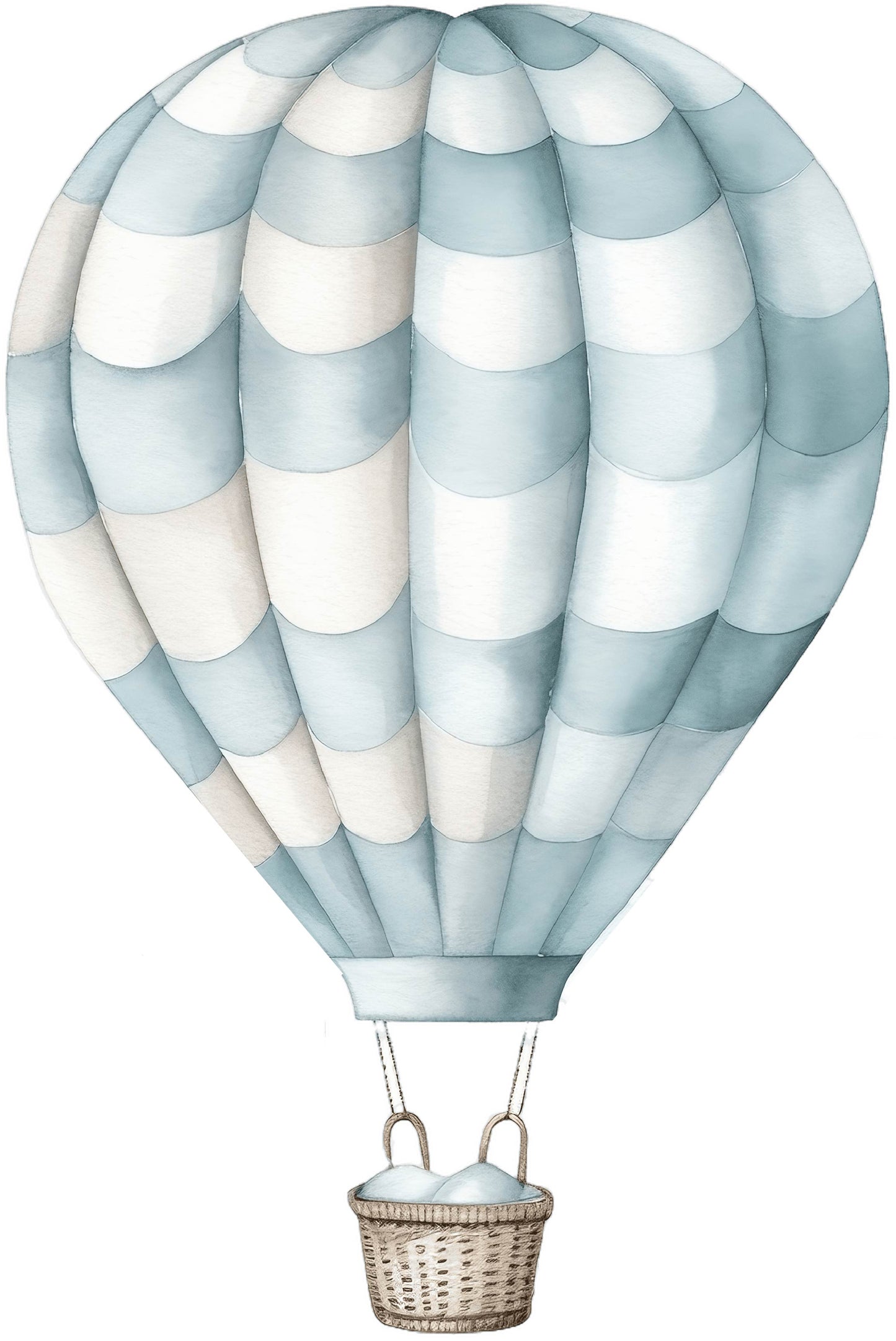 Blue Watercolour Hot Air Balloon