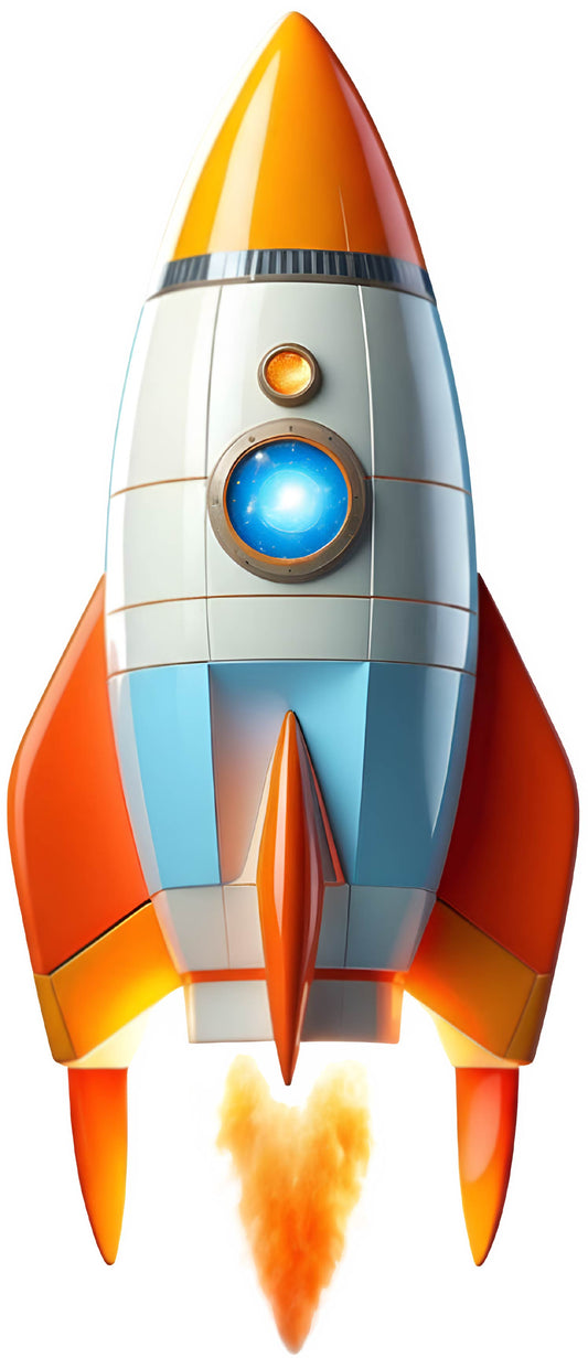 Blue & Orange Rocket
