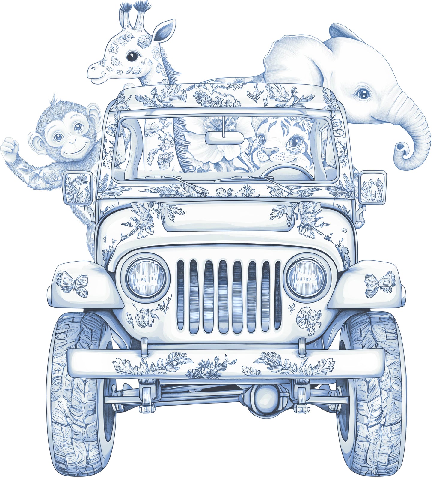 Blue Safari Jeep