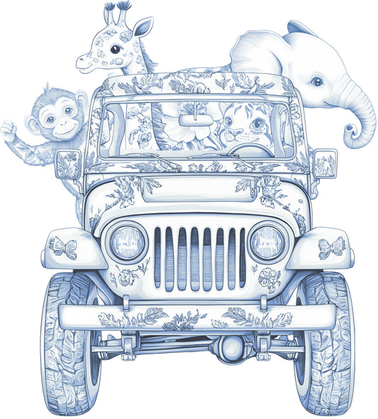 Blue Safari Jeep