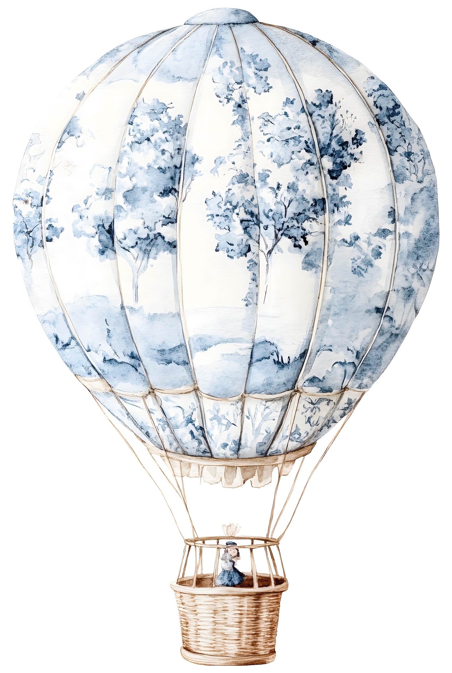 Blue Toile Hot Air Balloon