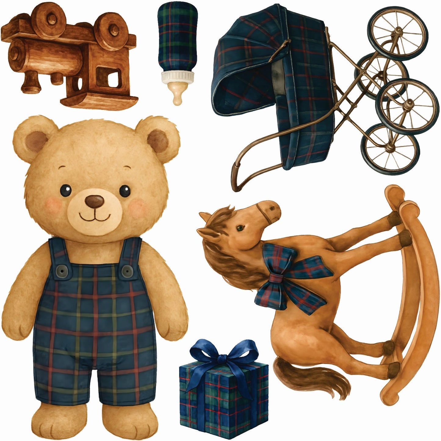 Mini - Tartan Bear Boy