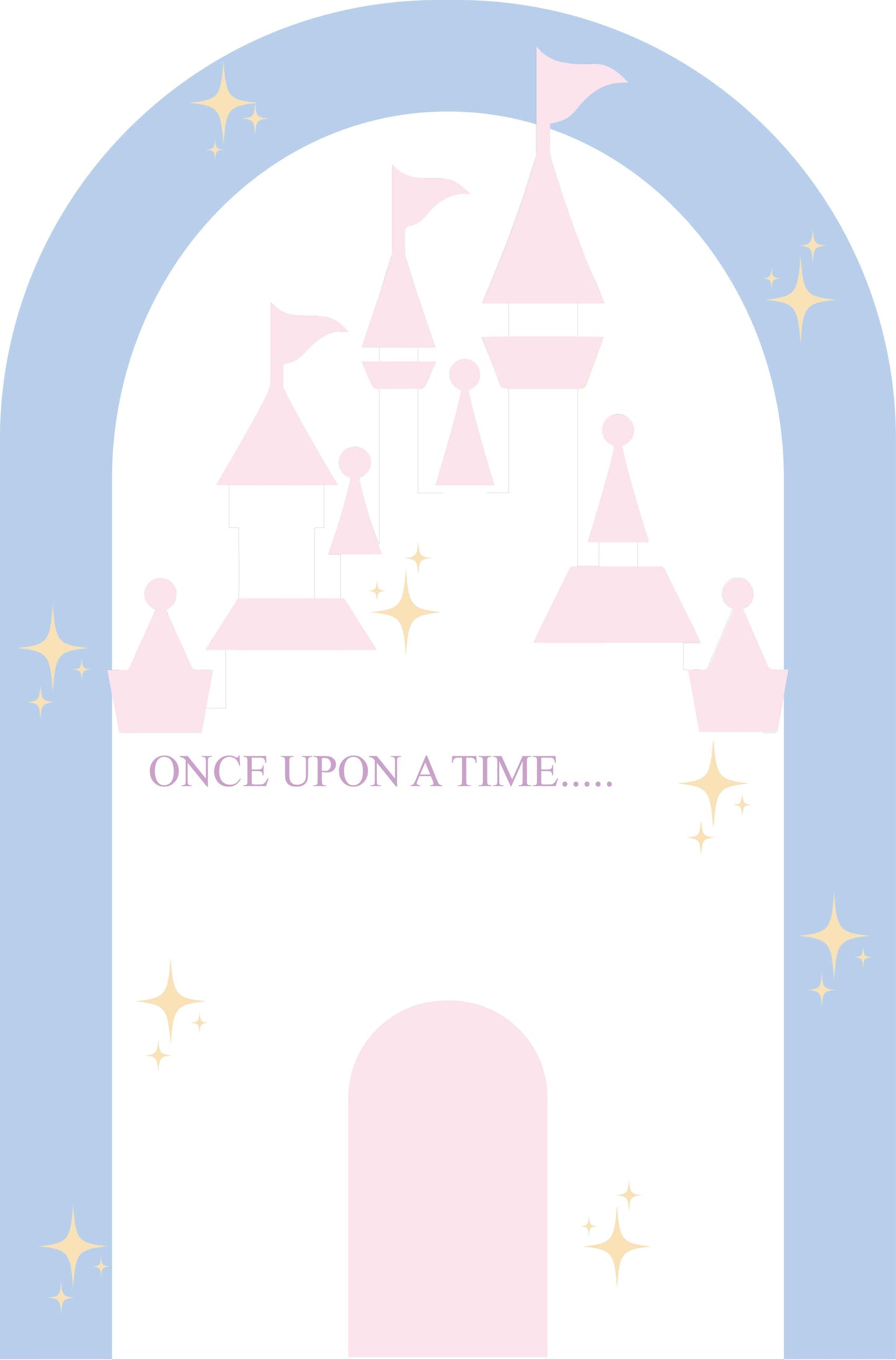 Fairytale Princess Castle With Blue Open Arch