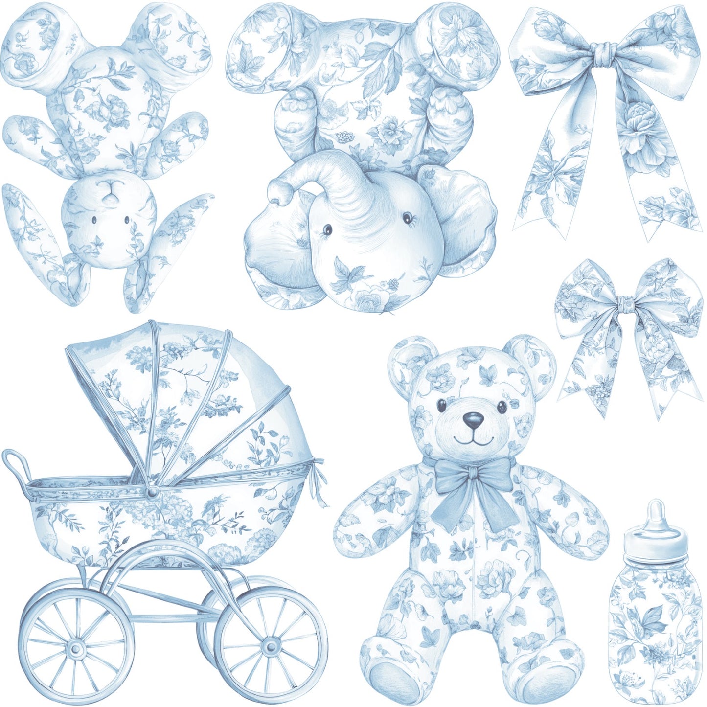 Mini - Blue Toile