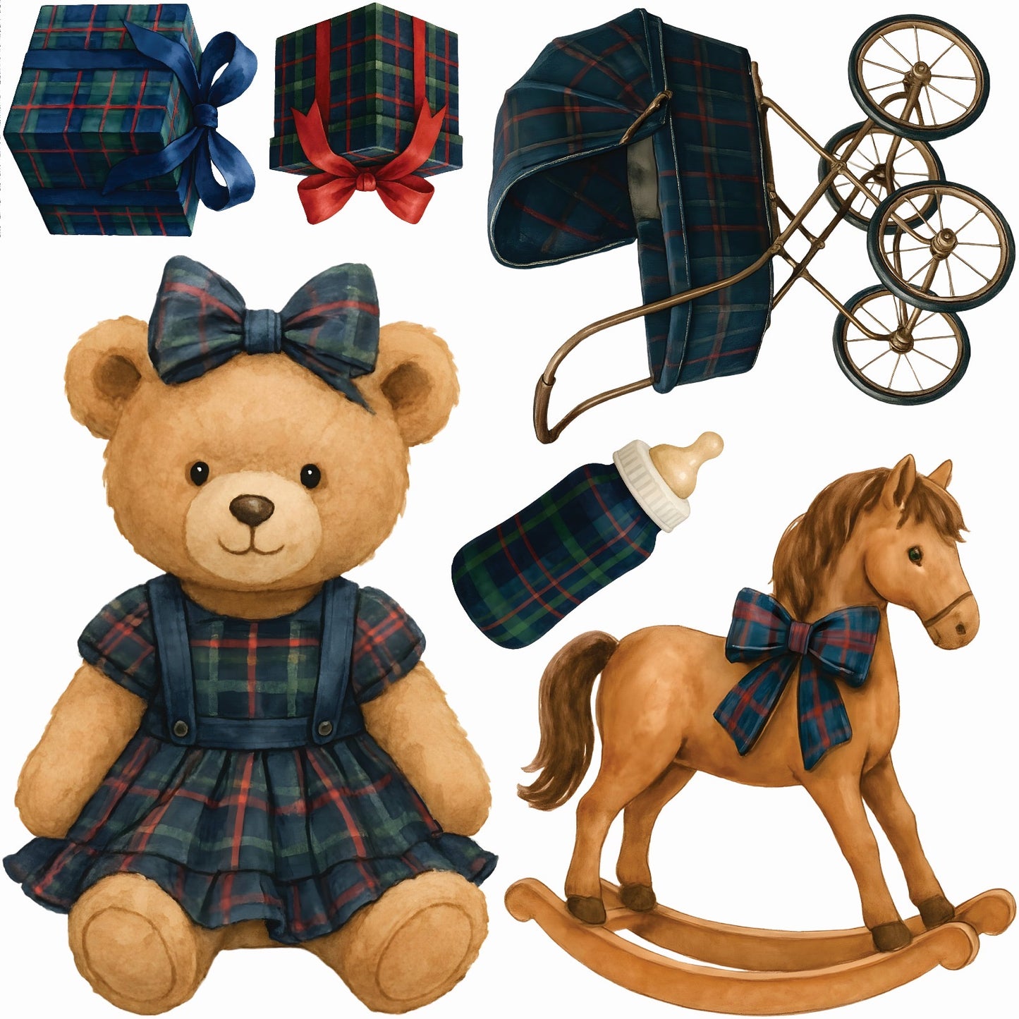 Mini - Tartan Bear Girl