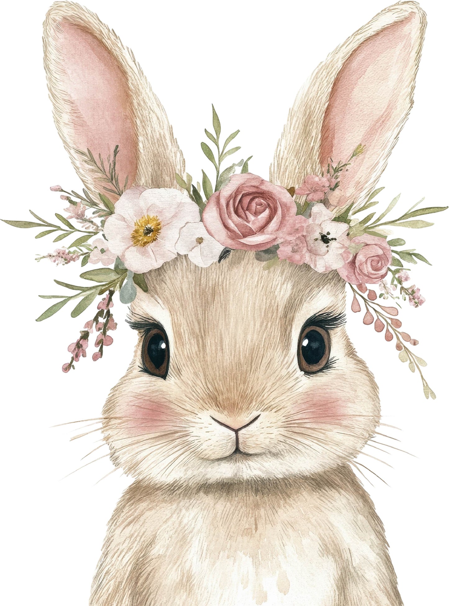 Floral Bunny Head