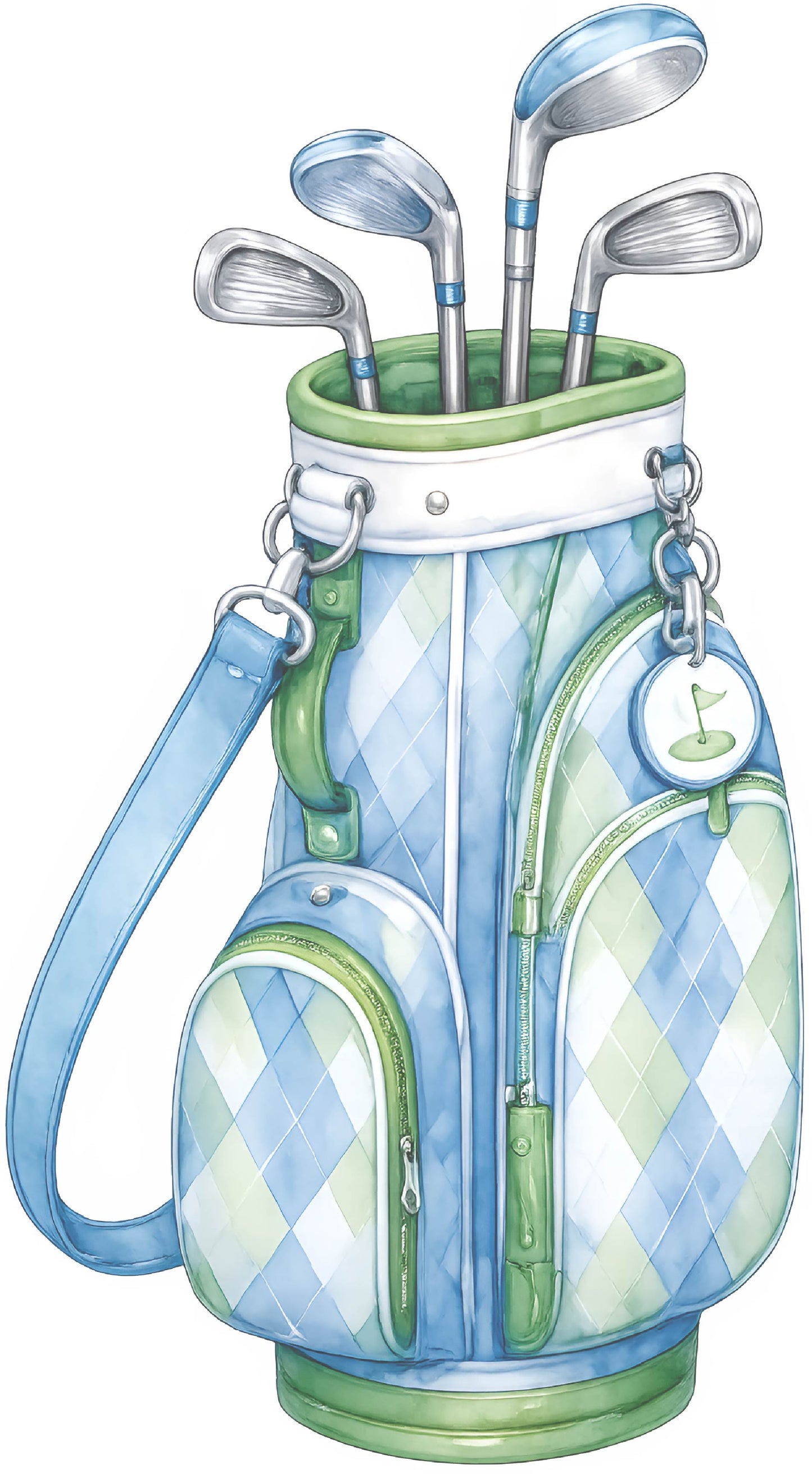 Blue & Green Golf Bag