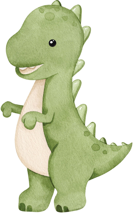 Green Dinosaur Watercolour