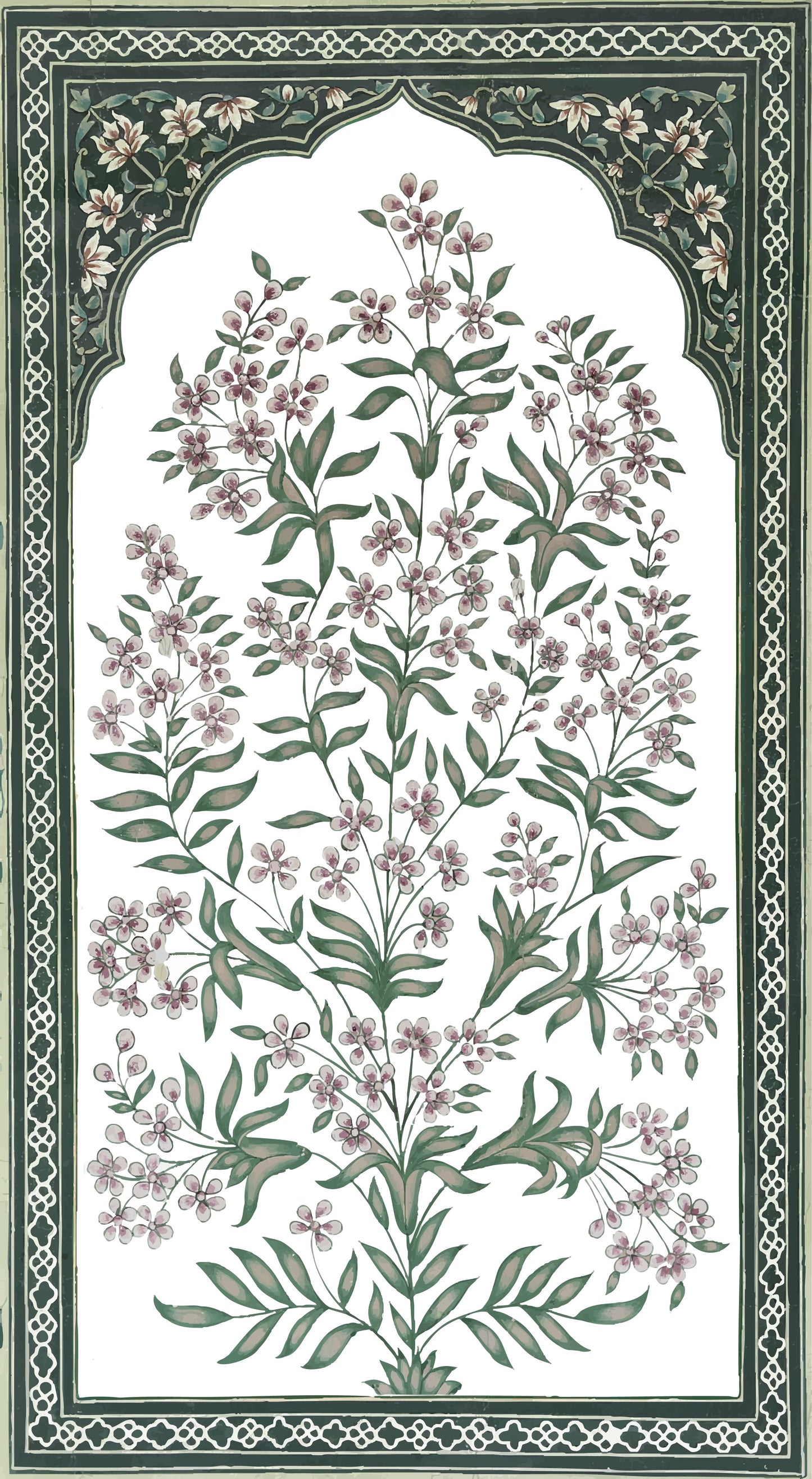 Green Indian Floral Sailboard