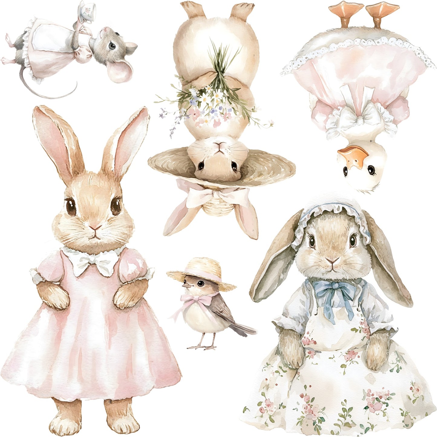 Mini - Girl Bunny & Friends