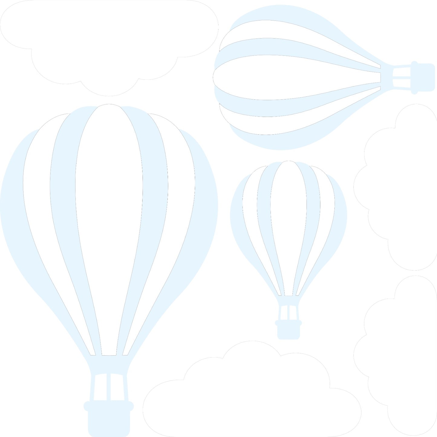 Mini - Blue Hot Air Balloons