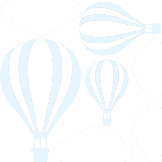 Mini - Blue Hot Air Balloons