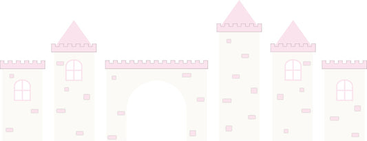 Pink & White Castle Backdrop