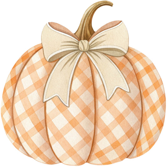 Orange Gingham Pumpkin