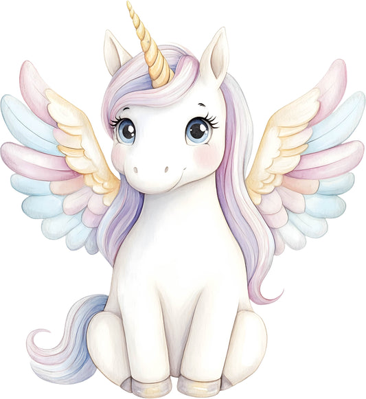 Pastel Unicorn Sitting
