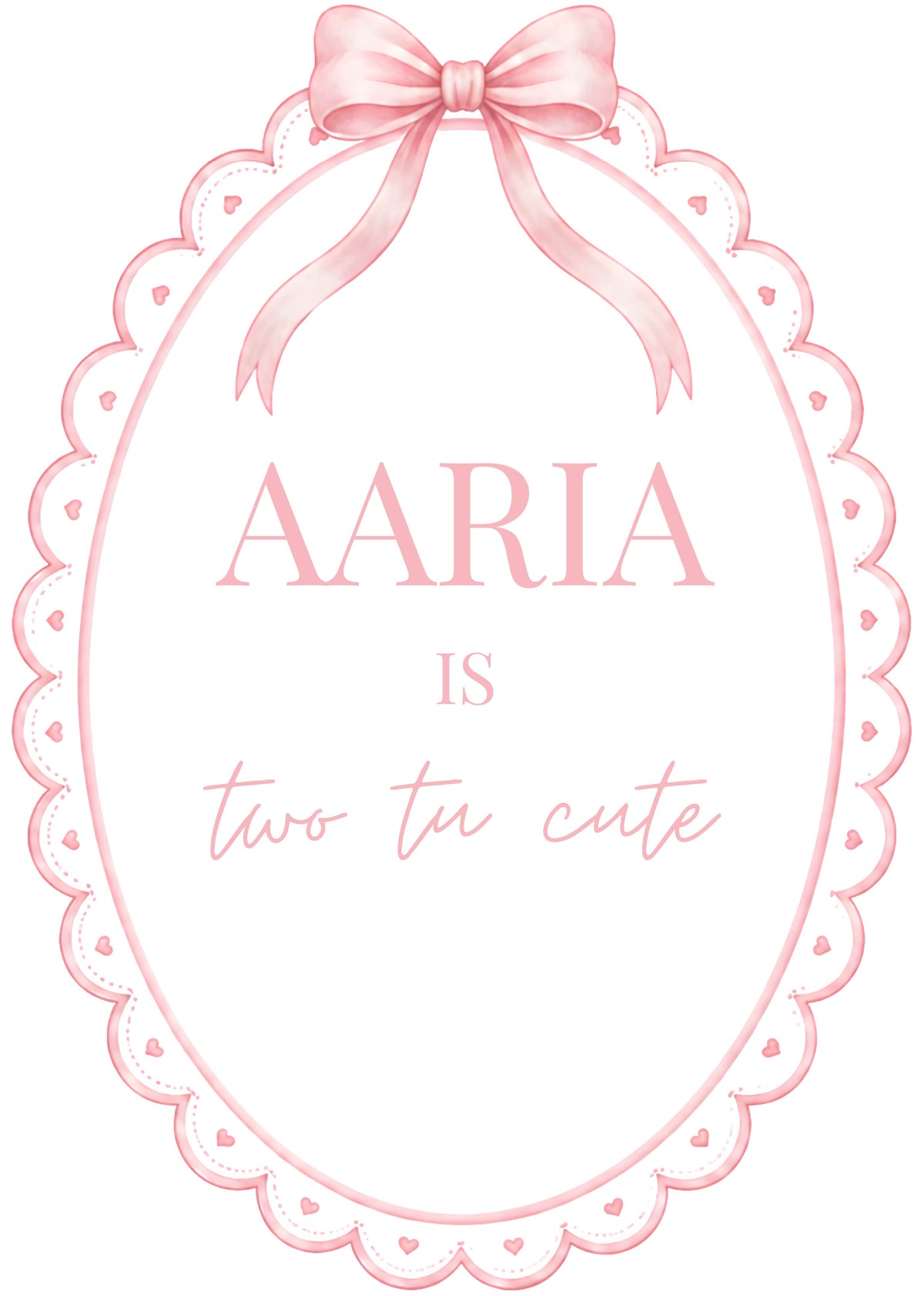 Pink Bow Frame Sailboard