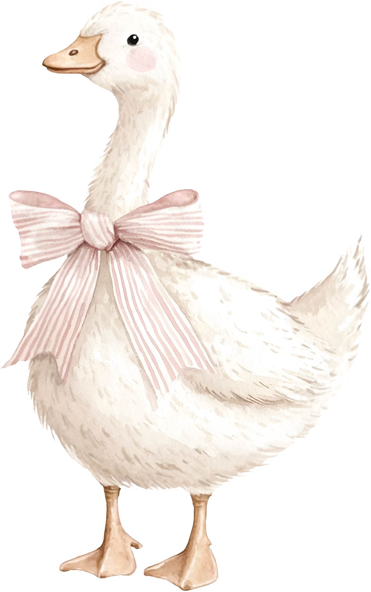 Pink Goose With Bow