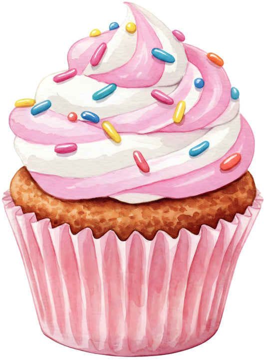 Pink Sprinkle Cupcake