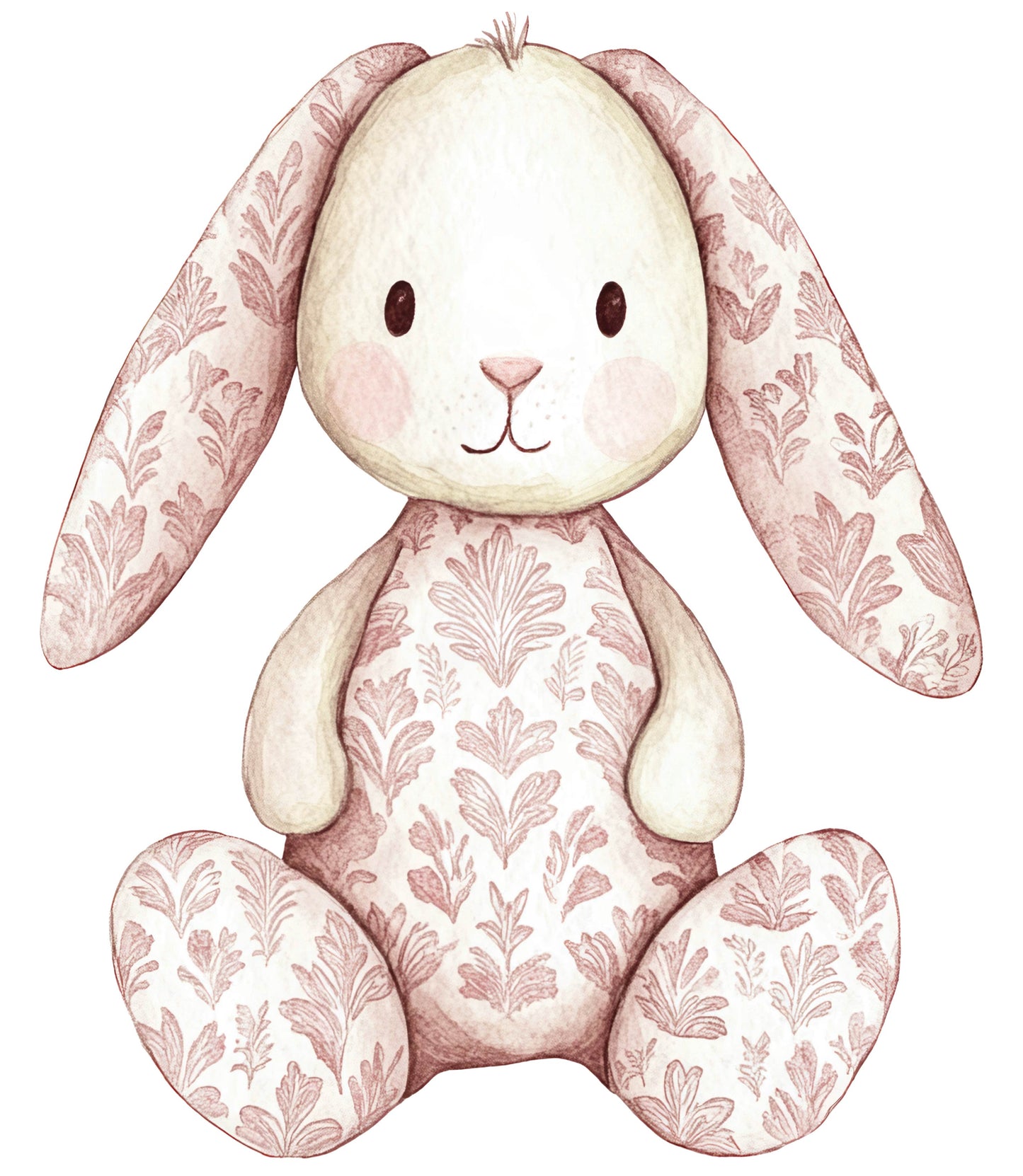 Pink Toile Bunny