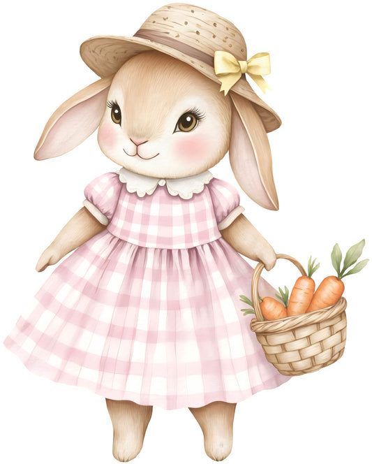 Pink Gingham Bunny