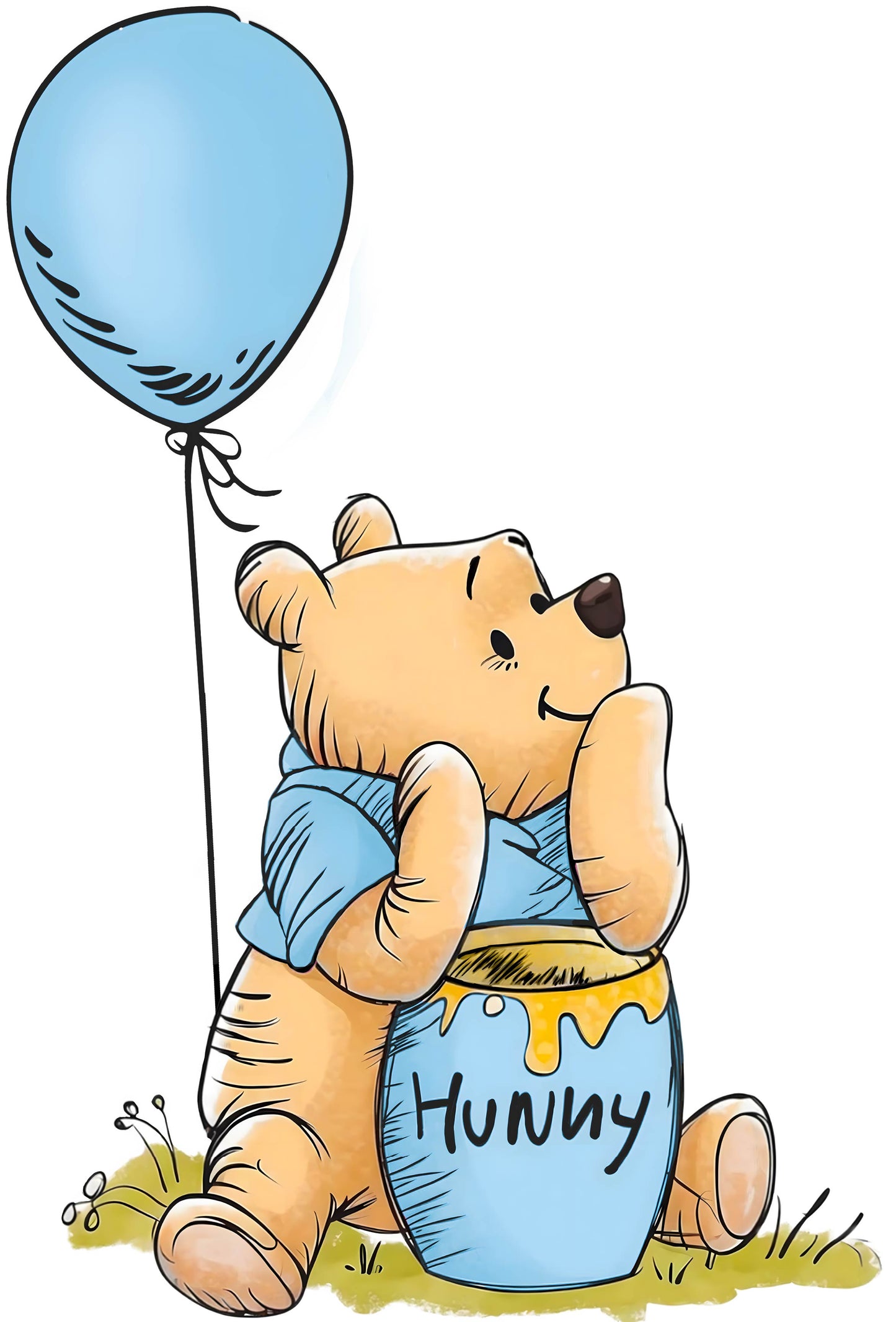 Blue Honey Bear Balloon