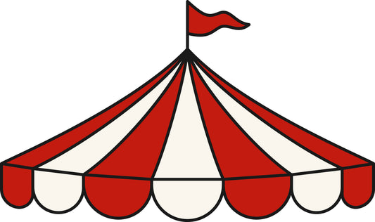 Red Circus Tent Top
