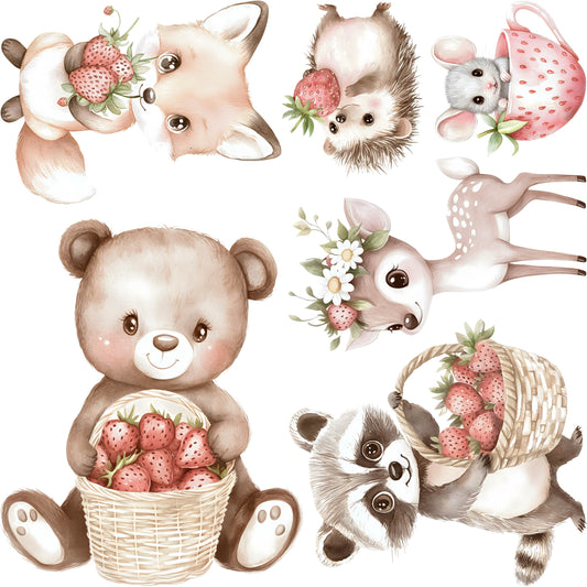 Mini - Strawberry Woodland Friends
